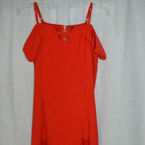 Verty Red Off The Shoulder Cut Out Cocktail Club